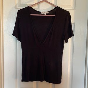 Black Short Sleeve Top